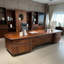Bureau de direction simple et élégant en bois de noyer noir 86,61 "pour président-1448240145