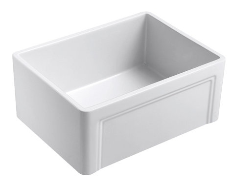 Floretta 24" L x 18" W Farmhouse Kitchen Sink With Grid and Strainer Birch Lane™