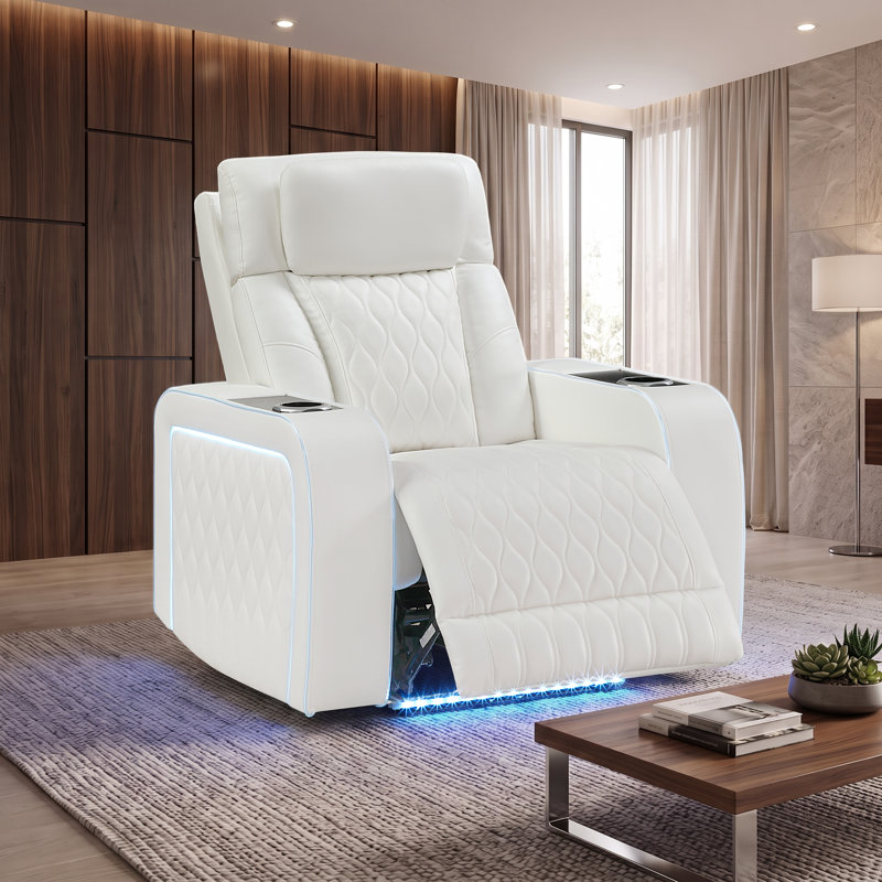 Fauteuil inclinable Pelayo, Ice Faux Leather