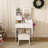3-Color Led Vanity Mirror With Stool, Dressing Table For Bedroom, 2 Drawers & 5 Storage Cabinets (4 Open + 1 Hidden), Adjustable Lighting-168204870