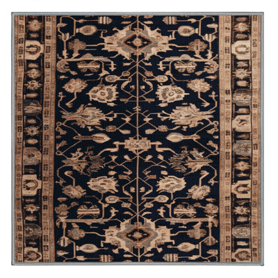 Machine Washable Turkish Gray Area Rug