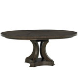 Fenwick Round Oak Extendable Pedestal Dining Table
