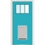 Porte d'entrée pré-montée en fibre de verre Craftsman-40645511-40645498-40645499