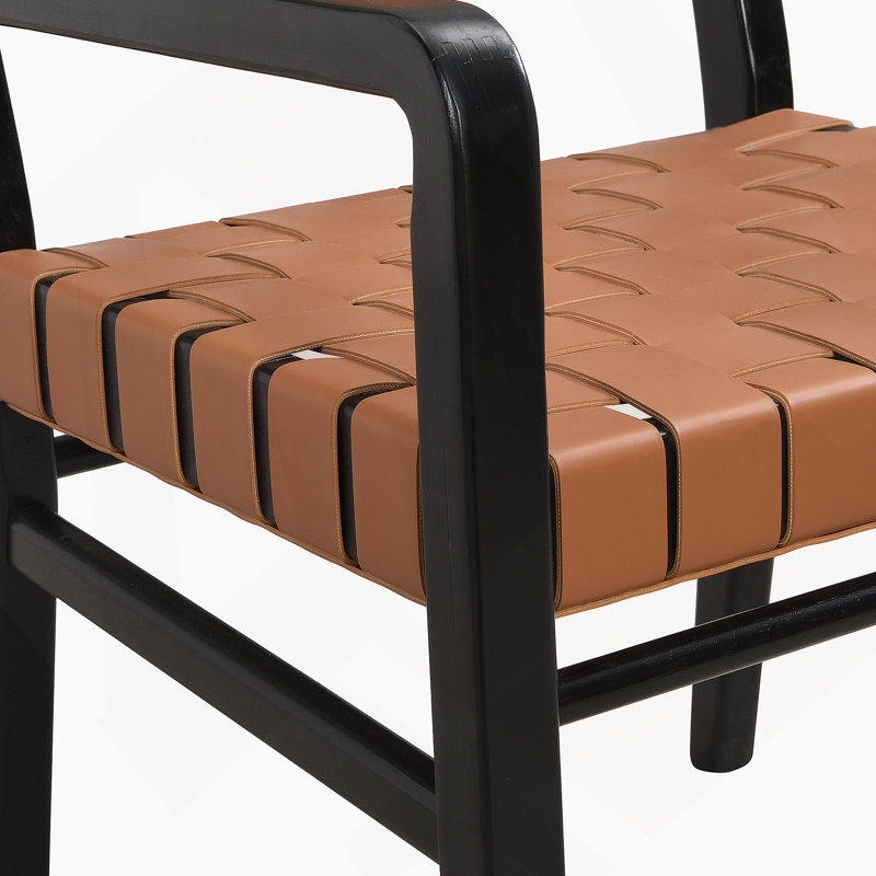 Chaise de salle à manger (ensemble de 2), Brun, Noir