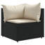  Ensemble de 9 canapés de patio modulaires en rotin de polyester noir 9 pièces-976592139-976592136