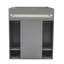 Lit mezzanine gris moderne avec placards, 2 bureaux et une armoire - Option 2 lits simples pleine grandeur avec option d'économie d'espace-2001209159-2001209157