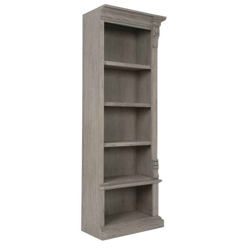 Driftwood Adjustable 5-Shelf Wood Bookcase with Levelers