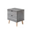 Table de chevet 2 tiroirs Clara-60412841