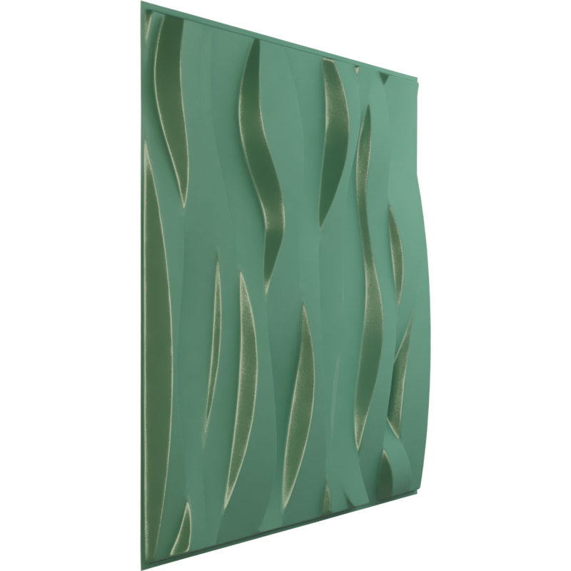 Riverbank EnduraWall Decorative 3D Wall Panel, Universal Pearl Metallic Sea Mist