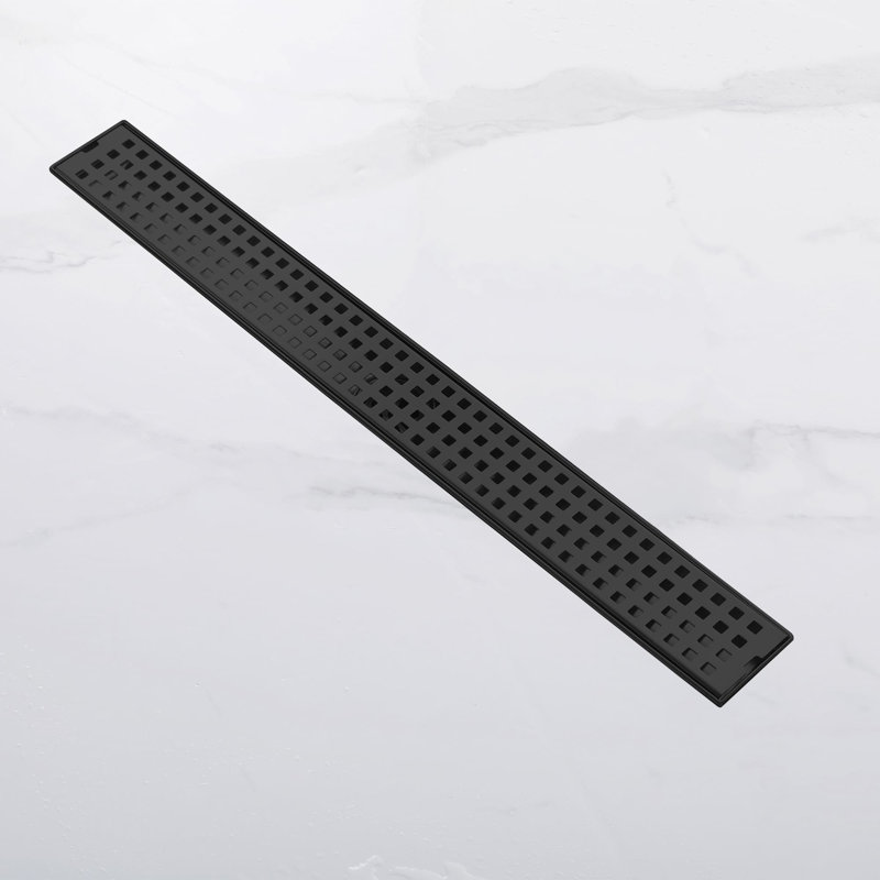 27.56 Inch Linear Shower Drain With Leveling Feet Stainless Steel Floor Drain Rectangular Shower Floor Linear Drain With Hair Strainer