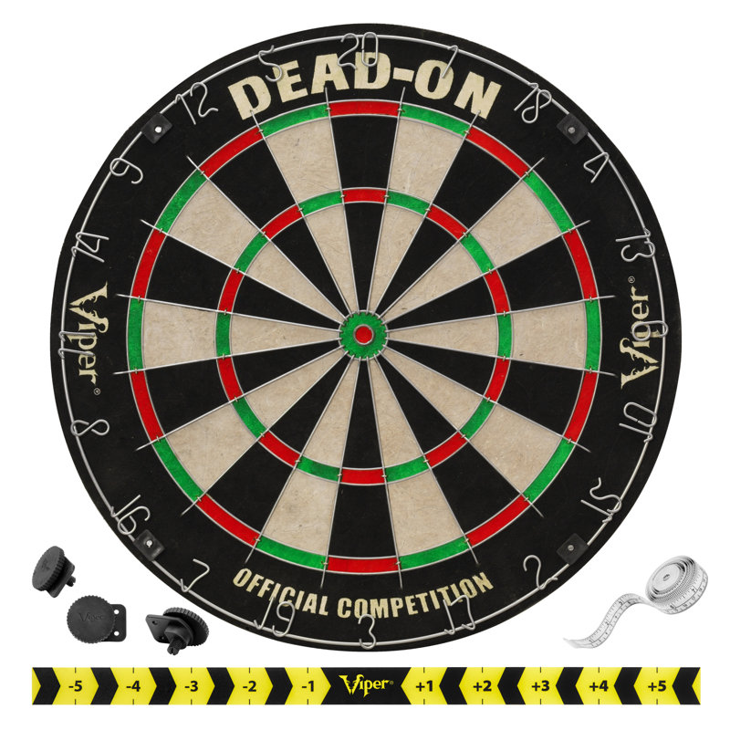 Jeu de fléchettes en sisal Viper, jeu de fléchettes Defender II, pot de 20 fléchettes et jeté Viper Edge