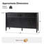 Buffet 2 portes 2 tiroirs avec gestion des câbles et tablettes réglables Aggie-129910047