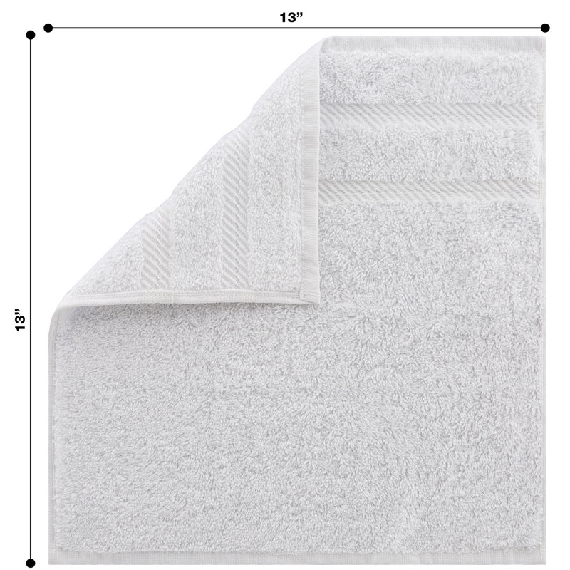 Ensemble de débarbouillettes turques 100% coton 4 pièces Darcelle, Blanc brillant