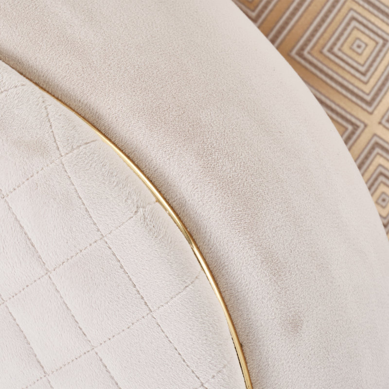 Ariana 83'' Velvet Round Arm Loveseat, Caramel, 31" H x 83" W x 35" D