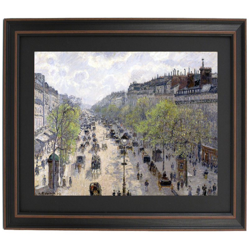 Boulevard Montmartre, printemps par Camille Pissarro, H 36 po x l 31 po