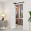 Porte de grange pliante à panneaux en panneau de fibres à densité moyenne avec ensemble de quincaillerie d'installation-86499650-86499653