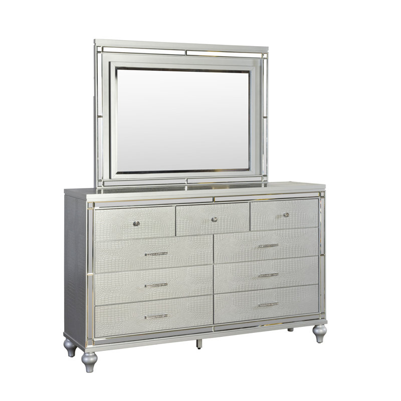 Commode à tiroirs Daney, Argent