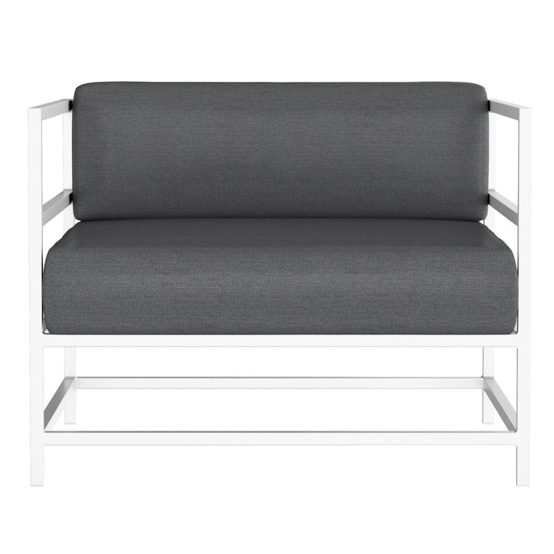 Delano Powder Coated Aluminum Outdoor Lounge Chair , Sunbrella® Cushions Included, Cast Slate Sunbrella® Plainweave