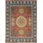 Coral Hand-Knotted Wool Geometric Medallions Modern Contemporary Carpet Rug-905205340
