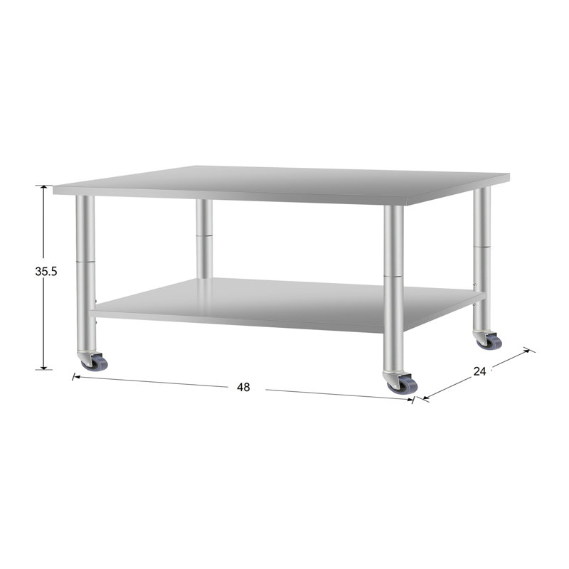 Commercial Work Table, 35.5" H x 48" W x 24" D