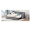 Twin XL To King Size Upholstered Daybed With Two Drawers, Grey