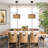Doiker 1 - Light Boho Hand-Woven Natural Rattan Single Pendant for Kitchen Island Dining Room Living Room Entryway Hallway Foyer