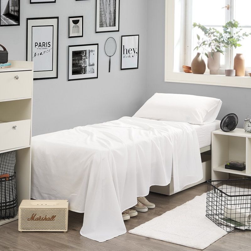 Ensemble de draps en microfibre Snorze, Simple TG, Blanc