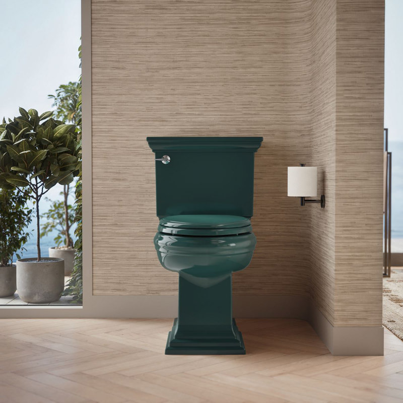 Memoirs 1.28 GPF Water Efficient Elongated Two-Piece toilet (Seat Not Included), Teal