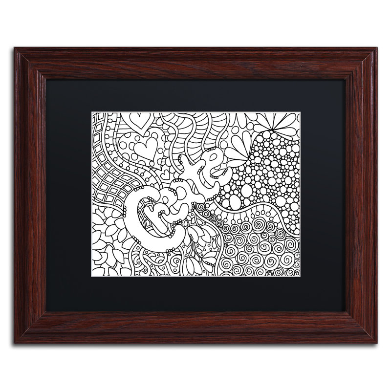« create », art encadré, H 11 po x l 14 po x P 0,5 po, Noir / Blanc