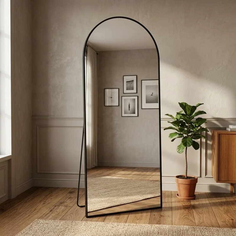 Aluminium Arch Freestanding and Wall Full Length Mirror