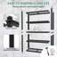 Étagère de rangement robuste réglable en métal à 5 niveaux, support en filet noir capacité de poids de 2000 lb: l 35,43 po x P 15,75 po x H 72 po