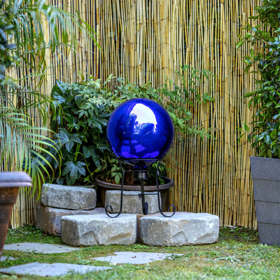 Erma Glass Abstract Gazing Ball