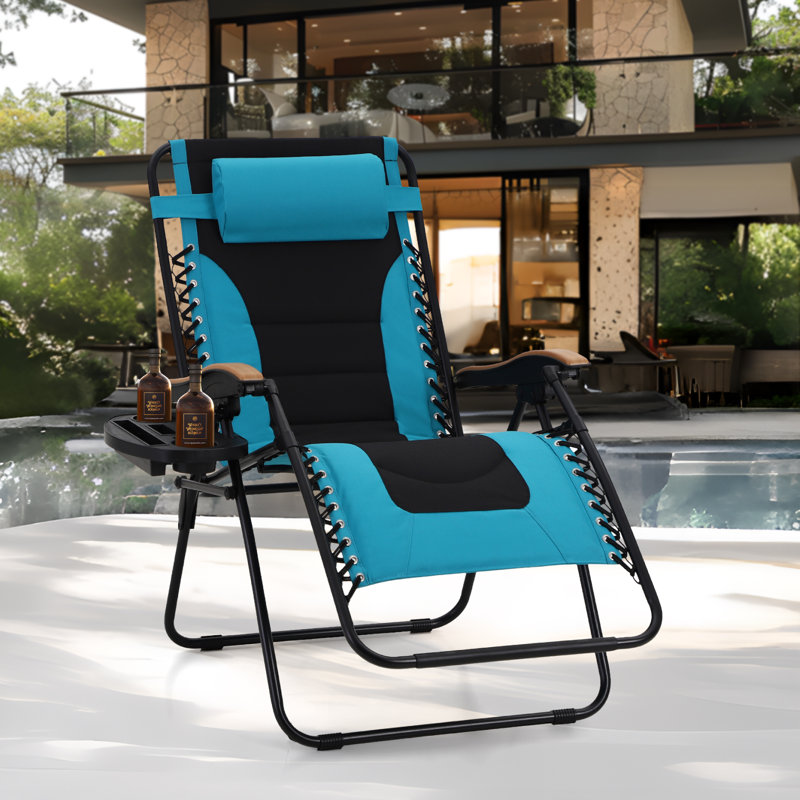 Fauteuil inclinable zéro gravité avec coussin Syril, Turquoise