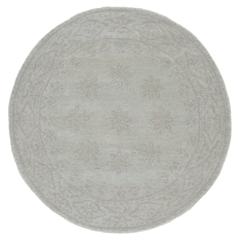 Garden Martha Stewart Hand Tufted Wool Floral Rug, Round 4'