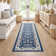 Anmie Oriental Dark Blue/Cream Area Rug