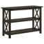 Console Elisabeth à 2 tablettes en bois Merlot foncé-30970202