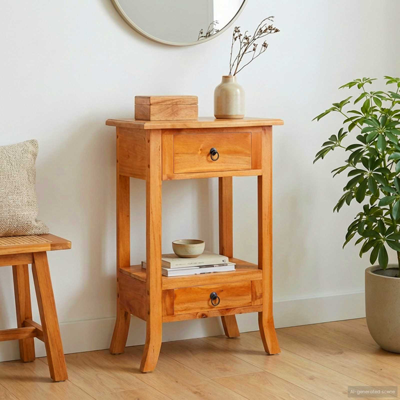 Solid Wood Console Table, Natural