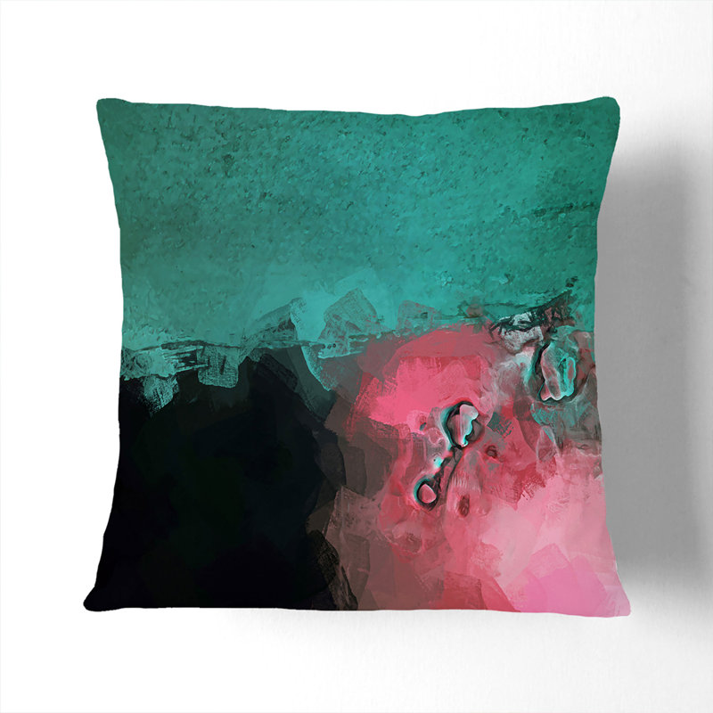 Abstract Square Throw Cushion, 55cm H x 55cm W x 20cm D, Stone