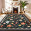 Tapis floral rétro pour chambre à coucher, salle à manger-116740258-116778164