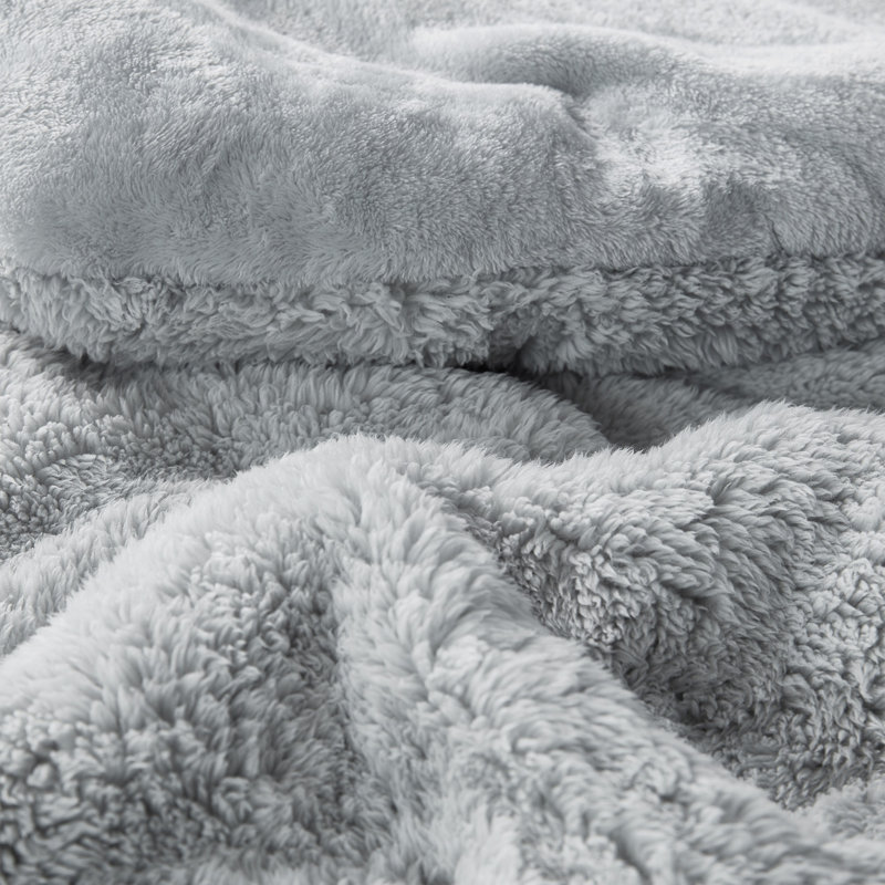 Box Stitch Comforter Set, Twin Extra Long Comforter + 1 Standard Sham , Gray