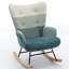 Chaise d'appoint Mid-Century Modern Patchwork