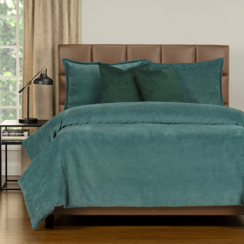 Ensemble de housse de couette et insert Mixology, Housse de couette double & insert+ 2 taies décora, Bleu mer