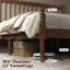 Lit Queen Size à quatre poteaux en bois massif avec fuseaux décoratifs, noyer noir, hauteur 120 cm (47,2 po).-1088943791-1335654251