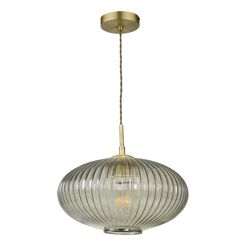 Chantoria 1 - Light Pendant, Antique Brass, Black