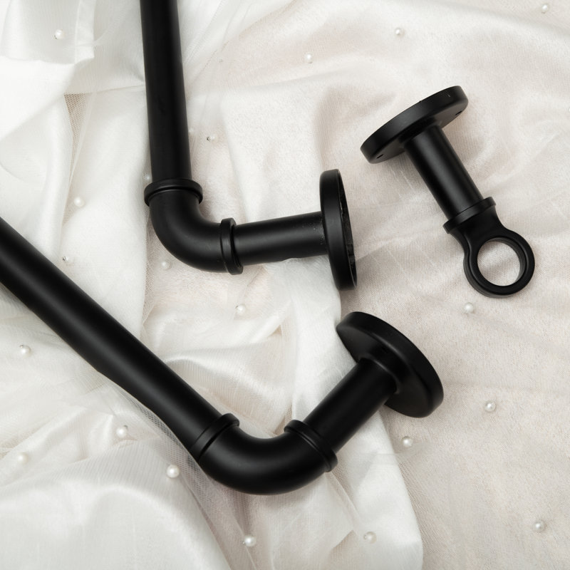 DeRuyter Stainless Steel Adjustable Single Curtain Pole, 36” – 66”