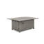 Merge Tables Rectangle Aluminum Propane Fire Pit Table with Lid-1984296014