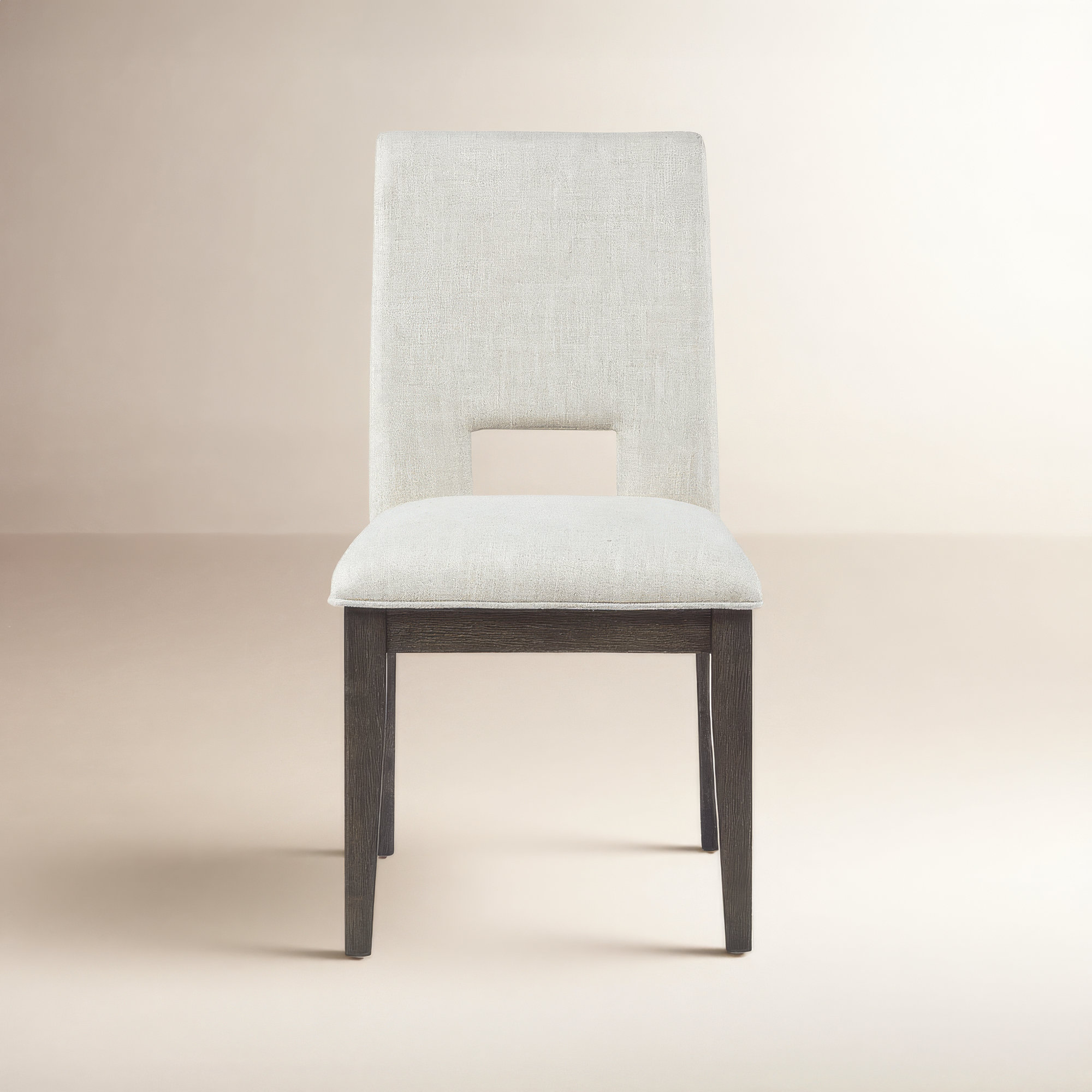 Regan Evan Upholstered Polyester Side Chair, Eggshell White