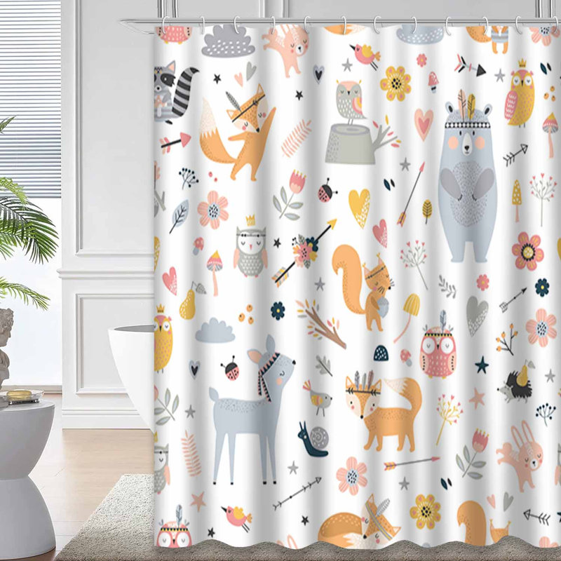 Rideau de douche vert imperméable, rideaux de douche pour la salle de bain avec 12 crochets, 72" L x 72" W