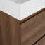 Meuble-lavabo moderne avec lavabo simple encastré et 2 tiroirs-106757352