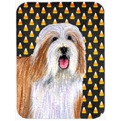 Planche à découper en verre caroline trésors barbu collie Halloween Candy Corn